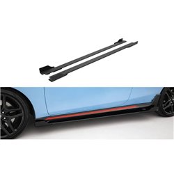 Maxton - Street Pro Rajouts Des Bas De Caisse Hyundai Veloster N Mk2 Noir + Rabats Brillant