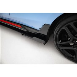 Maxton - Street Pro Rajouts Des Bas De Caisse Hyundai Veloster N Mk2 Noir + Rabats Brillant 