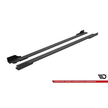 Maxton - Street Pro Rajouts Des Bas De Caisse Hyundai Veloster N Mk2 Noir + Rabats Brillant 