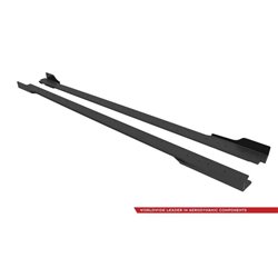 Maxton - Street Pro Rajouts Des Bas De Caisse Hyundai Veloster N Mk2 Noir + Rabats Brillant 