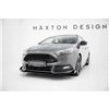 Maxton - Street Pro Lame Du Pare-Chocs Avant Ford Focus ST Mk3 Facelift Noir-Rouge + Rabats Brillant