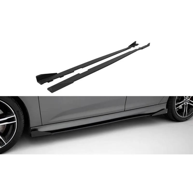 Maxton - Street Pro Rajouts Des Bas De Caisse Ford Focus ST Mk3 Facelift Noir + Rabats Brillant