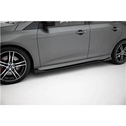 Maxton - Street Pro Rajouts Des Bas De Caisse Ford Focus ST Mk3 Facelift Noir + Rabats Brillant 