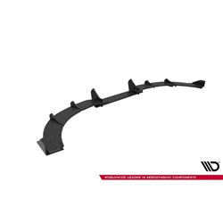 Maxton - Street Pro Central Diffuseur Arriere Ford Focus ST Mk3 Facelift Noir-Rouge + Rabats Brillant