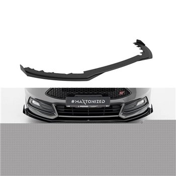 Maxton - Street Pro Lame Du Pare-Chocs Avant Ford Focus ST Mk3 Facelift Noir + Rabats Brillant