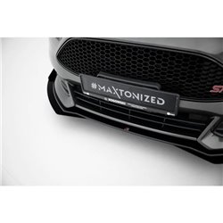 Maxton - Street Pro Lame Du Pare-Chocs Avant Ford Focus ST Mk3 Facelift Noir + Rabats Brillant 