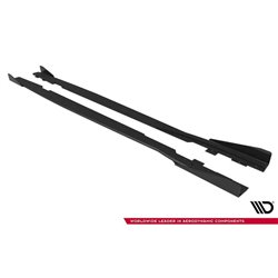 Maxton - Street Pro Rajouts Des Bas De Caisse Ford Focus ST Mk3 Facelift Noir-Rouge + Rabats Brillant
