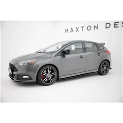 Maxton - Street Pro Rajouts Des Bas De Caisse Ford Focus ST Mk3 Facelift Noir-Rouge