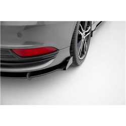 Maxton - Street Pro Central Diffuseur Arriere Ford Focus ST Mk3 Facelift Rouge + Rabats Brillant