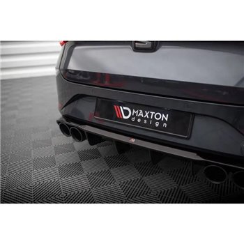 Maxton - Rajout Du Pare-Chocs Arriere + Faux Pot D'échappement Seat Leon ST FR Mk4 Noir Brillant \ Noir