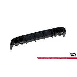 Maxton - Rajout Du Pare-Chocs Arriere + Faux Pot D'échappement Seat Leon ST FR Mk4 Noir Brillant \ Noir