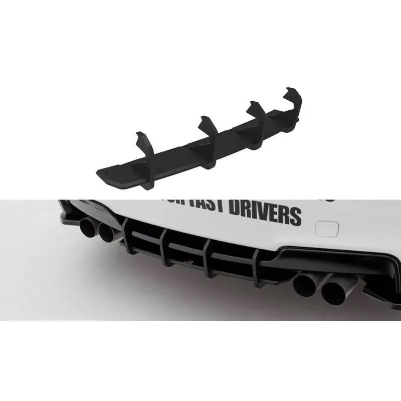 Maxton - Street Pro Central Diffuseur Arriere BMW 1 M Coupe E82 Rouge