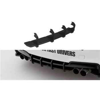 Maxton - Street Pro Central Diffuseur Arriere BMW 1 M Coupe E82 Noir-Rouge