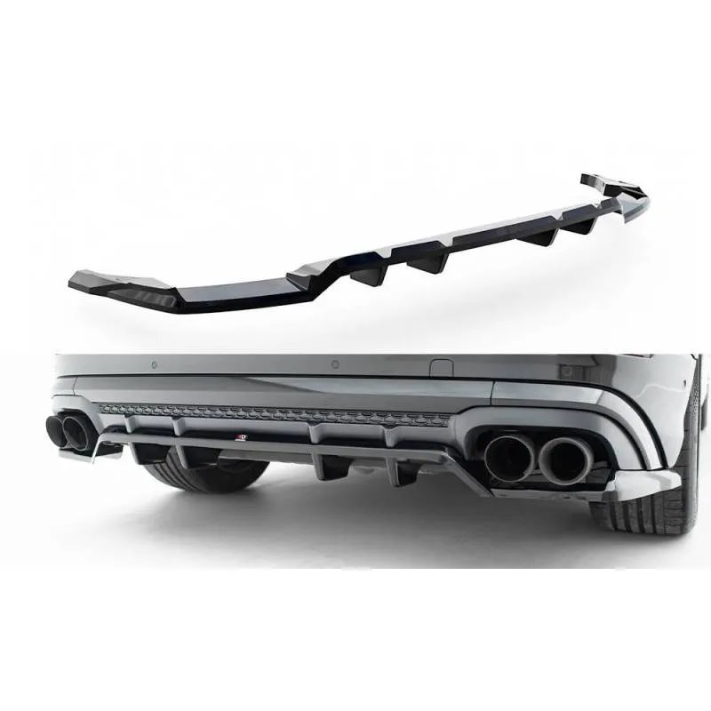 Maxton - Arriere Splitter (avec une barre verticale) V.2 Audi SQ8 / Q8 S-Line Mk1 Facelift