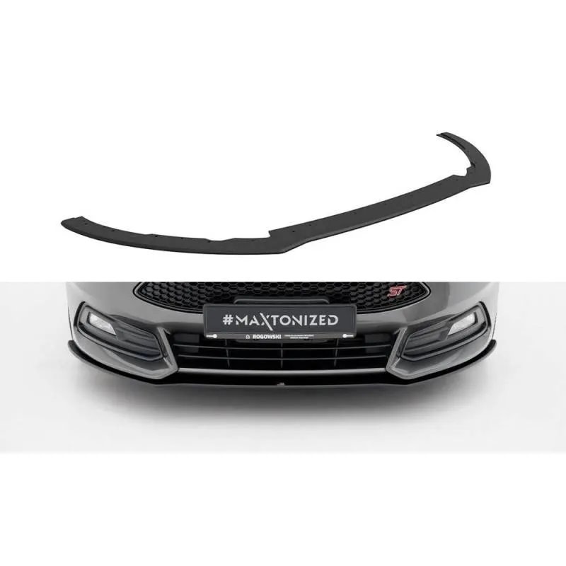 Maxton - Street Pro Lame Du Pare-Chocs Avant Ford Focus ST Mk3 Facelift Noir-Rouge