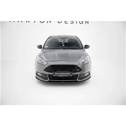 Maxton - Street Pro Lame Du Pare-Chocs Avant Ford Focus ST Mk3 Facelift Noir-Rouge