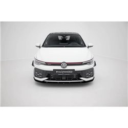 Maxton - Street Pro Lame Du Pare-Chocs Avant Volkswagen Golf GTI / GTE / R-Line Mk8 Facelift Noir