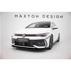 Maxton - Street Pro Lame Du Pare-Chocs Avant Volkswagen Golf GTI / GTE / R-Line Mk8 Facelift Noir