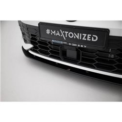 Maxton - Street Pro Lame Du Pare-Chocs Avant Volkswagen Golf GTI / GTE / R-Line Mk8 Facelift Noir-Rouge