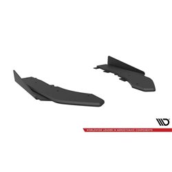 Maxton - Street Pro Lame Du Pare Chocs Arriere BMW M440i G22 / G23 / G22 Facelift / G23 Facelift Noir-Rouge + Rabats Brillant