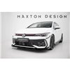 Maxton - Street Pro Lame Du Pare-Chocs Avant Volkswagen Golf GTI / GTE / R-Line Mk8 Facelift Noir + Rabats Brillant