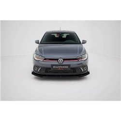 Maxton - Street Pro Lame Du Pare-Chocs Avant Volkswagen Polo GTI Mk6 Facelift Noir + Rabats Brillant
