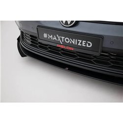 Maxton - Street Pro Lame Du Pare-Chocs Avant Volkswagen Polo GTI Mk6 Facelift Noir + Rabats Brillant