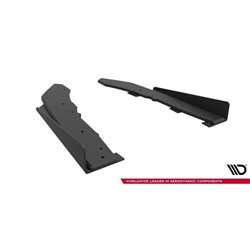 Maxton - Street Pro Lame Du Pare Chocs Arriere BMW M440i G22 / G23 / G22 Facelift / G23 Facelift Noir + Rabats Brillant 