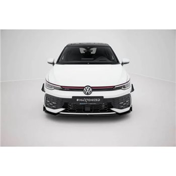 Maxton - Lame Du Pare-Chocs Avant V.3 + Ailerons Volkswagen Golf GTI / GTE / R-Line Mk8 Facelift 