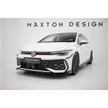 Maxton - Lame Du Pare-Chocs Avant V.3 + Ailerons Volkswagen Golf GTI / GTE / R-Line Mk8 Facelift 