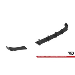 Maxton - Street Pro Central Diffuseur Arriere Volkswagen Polo GTI Mk6 Facelift Rouge + Rabats Brillant