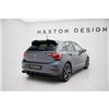 Maxton - Street Pro Central Diffuseur Arriere Volkswagen Polo GTI Mk6 Facelift Noir-Rouge + Rabats Brillant