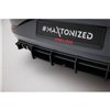 Maxton - Street Pro Central Diffuseur Arriere Volkswagen Polo GTI Mk6 Facelift Noir-Rouge + Rabats Brillant