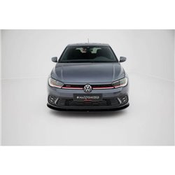 Maxton - Street Pro Lame Du Pare-Chocs Avant Volkswagen Polo GTI Mk6 Facelift Noir