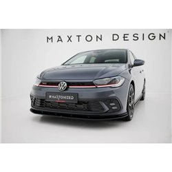 Maxton - Street Pro Lame Du Pare-Chocs Avant Volkswagen Polo GTI Mk6 Facelift Noir