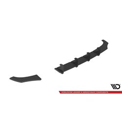 Maxton - Street Pro Central Diffuseur Arriere Volkswagen Polo GTI Mk6 Facelift Noir-Rouge