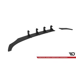 Maxton - Street Pro Central Diffuseur Arriere Volkswagen Polo GTI Mk6 Facelift Noir-Rouge