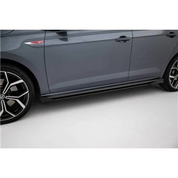 Maxton - Street Pro Rajouts Des Bas De Caisse Volkswagen Polo GTI Mk6 Facelift Noir-Rouge + Rabats Brillant