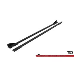 Maxton - Street Pro Rajouts Des Bas De Caisse Volkswagen Polo GTI Mk6 Facelift Noir-Rouge + Rabats Brillant
