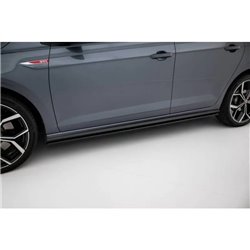 Maxton - Street Pro Rajouts Des Bas De Caisse Volkswagen Polo GTI Mk6 Facelift Noir-Rouge