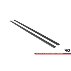 Maxton - Street Pro Rajouts Des Bas De Caisse Volkswagen Polo GTI Mk6 Facelift Noir-Rouge