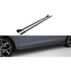 Maxton - Street Pro Rajouts Des Bas De Caisse Volkswagen Polo GTI Mk6 Facelift Noir + Rabats Brillant