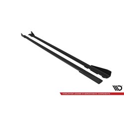 Maxton - Street Pro Rajouts Des Bas De Caisse Volkswagen Polo GTI Mk6 Facelift Noir + Rabats Brillant 