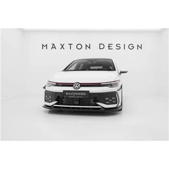 Maxton - Street Pro Lame Du Pare-Chocs Avant V.2 Volkswagen Golf GTI / GTE / R-Line Mk8 Facelift Noir