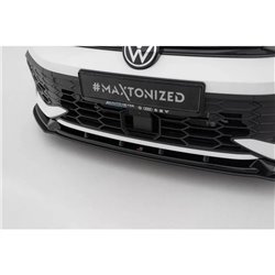 Maxton - Street Pro Lame Du Pare-Chocs Avant V.2 Volkswagen Golf GTI / GTE / R-Line Mk8 Facelift Noir