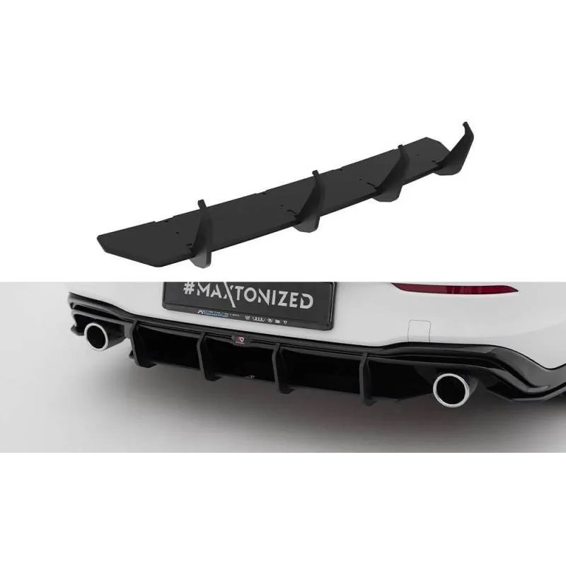 Maxton - Street Pro Central Diffuseur Arriere V.4 Volkswagen Golf GTI Mk8 Noir