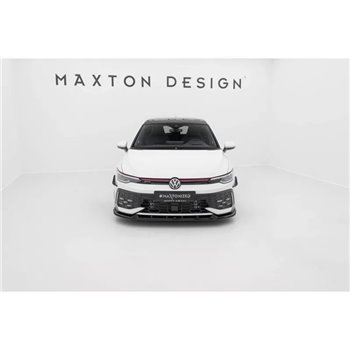 Maxton - Street Pro Lame Du Pare-Chocs Avant V.2 Volkswagen Golf GTI / GTE / R-Line Mk8 Facelift Noir-Rouge