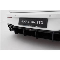 Maxton - Street Pro Central Diffuseur Arriere V.4 Volkswagen Golf GTI Mk8 Noir-Rouge