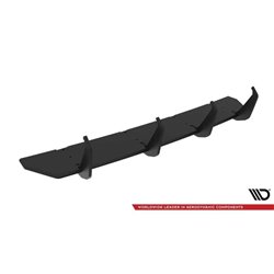 Maxton - Street Pro Central Diffuseur Arriere V.4 Volkswagen Golf GTI Mk8 Noir-Rouge