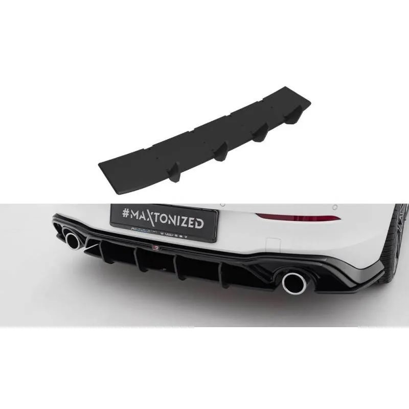 Maxton - Street Pro Central Diffuseur Arriere V.5 Volkswagen Golf GTI Mk8 Noir-Rouge